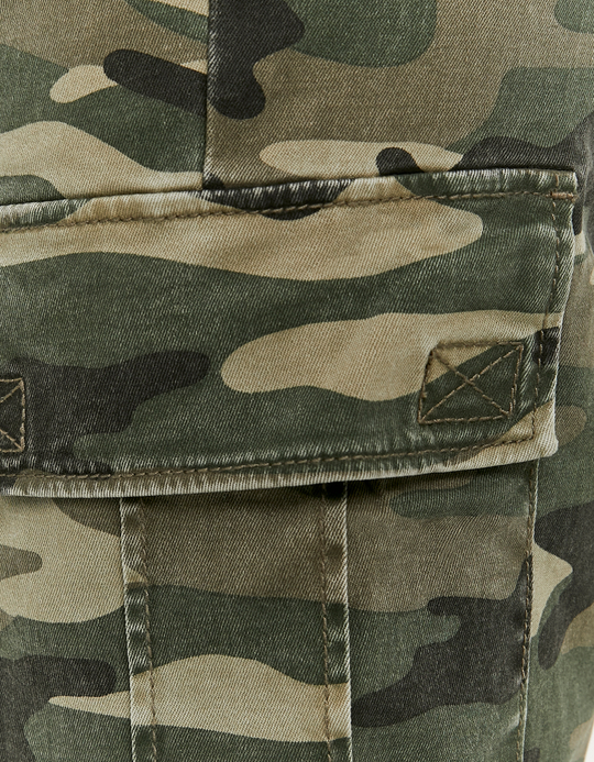 TALLY WEiJL, Camouflage Bootcut Cargo Trousers for Women