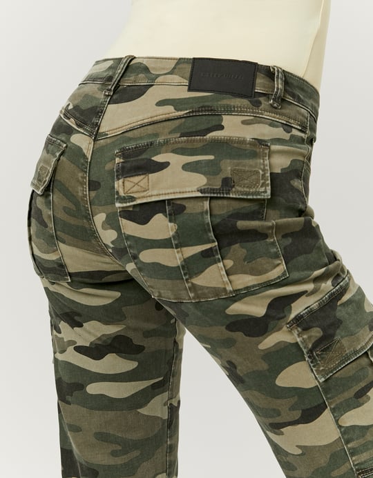 TALLY WEiJL, Camouflage Bootcut Cargo Trousers for Women