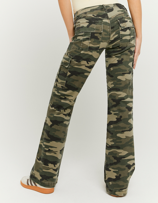 TALLY WEiJL, Camouflage Bootcut Cargo Trousers for Women