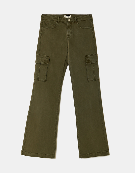TALLY WEiJL, Pantalon Cargo Bootcut Kaki for Women