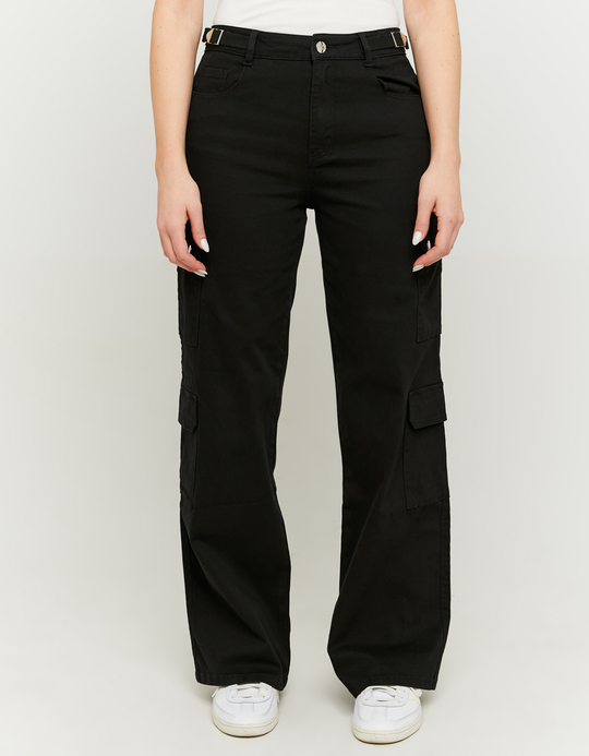 TALLY WEiJL, Pantaloni Wide Leg a Vita Alta Neri for Women