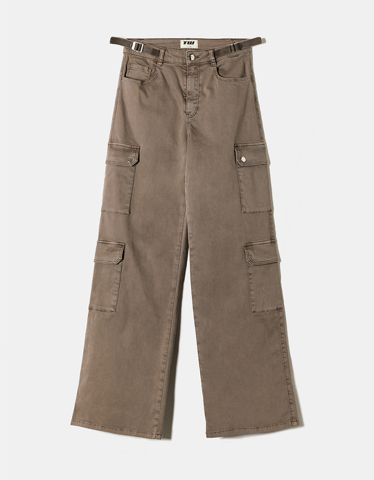 TALLY WEiJL, Pantalon large taille haute marron for Women