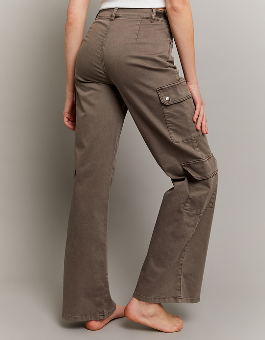 TALLY WEiJL, Pantalon large taille haute marron for Women