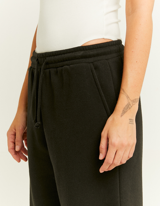 TALLY WEiJL, Pantalon Jogging Wide Leg Noir Basique for Women