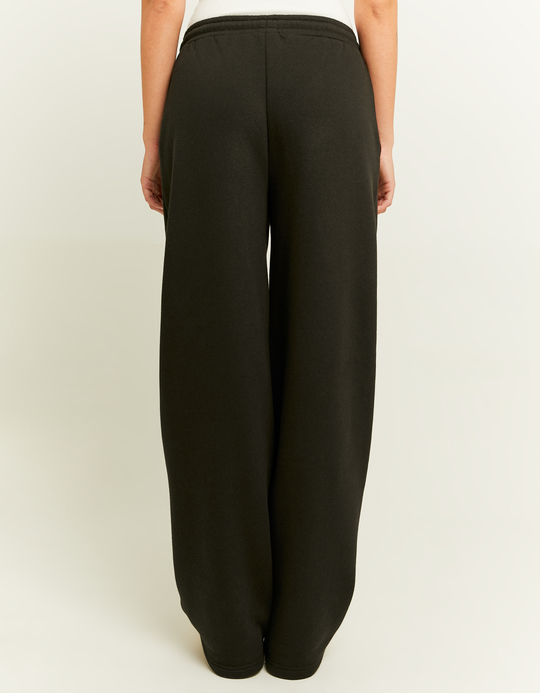 TALLY WEiJL, Pantalon Jogging Wide Leg Noir Basique for Women