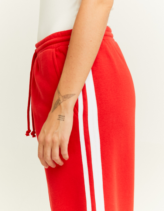 TALLY WEiJL, Pantalon Jogging Wide Leg Rouge Basique for Women