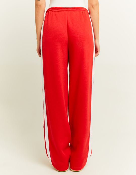 TALLY WEiJL, Pantalon Jogging Wide Leg Rouge Basique for Women