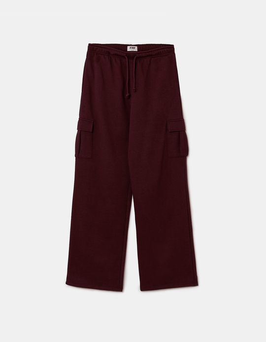 TALLY WEiJL, Burgundy Loose Cargo Jogger for Women