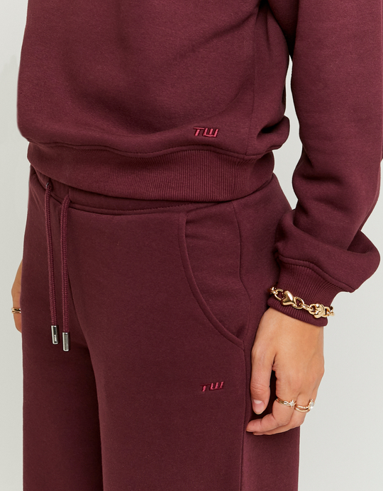 TALLY WEiJL, Burgundy Wide Leg Sweatpants for Women