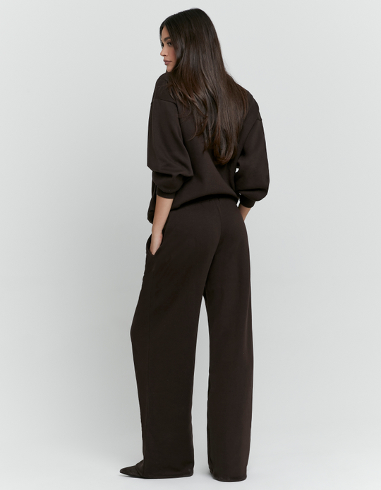 TALLY WEiJL, Braune Sweatpants mit weitem Bein for Women