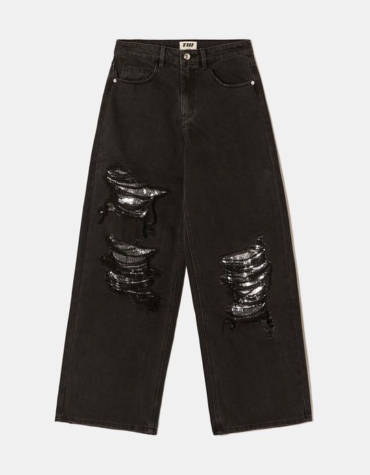 TALLY WEiJL, Baggy Jeans mit Pailletten for Women