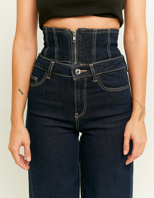 TALLY WEiJL, Wide Leg Jeans con Dettagli in Vita for Women
