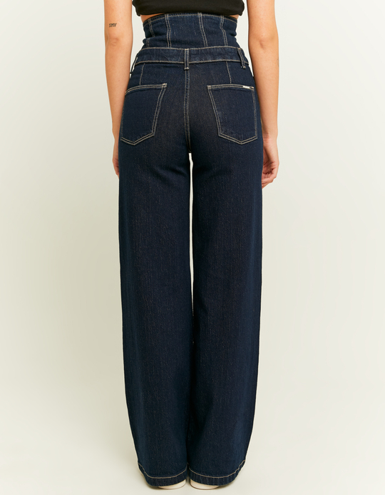 TALLY WEiJL, Wide Leg Jeans con Dettagli in Vita for Women