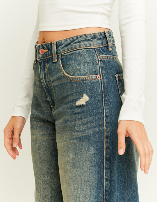 TALLY WEiJL, Blaue Baggy Jeans mit dunkler Waschung for Women
