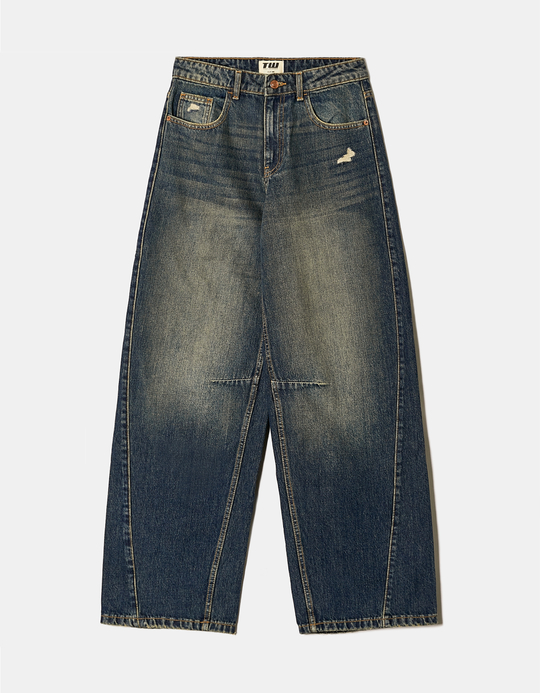 TALLY WEiJL, Blaue Baggy Jeans mit dunkler Waschung for Women