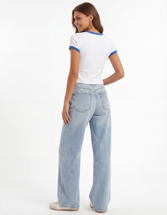 TALLY WEiJL, Blaue Barrel Fit Jeans for Women