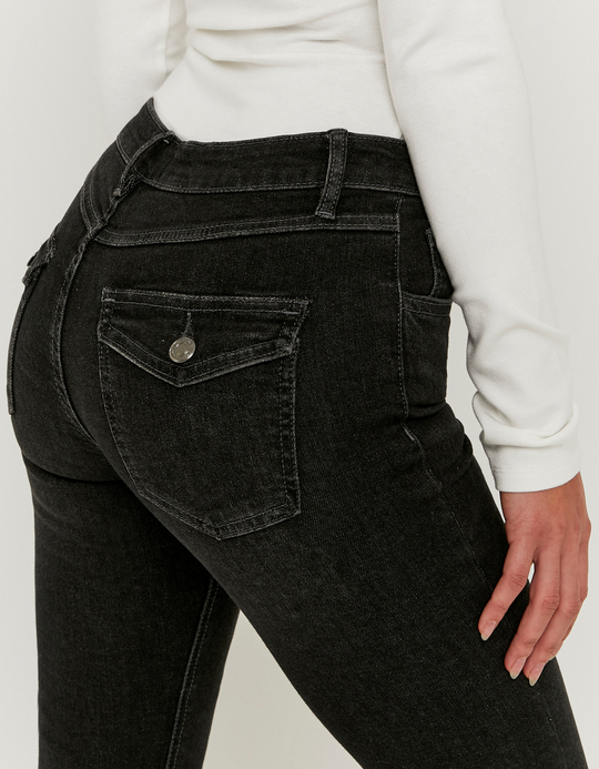 TALLY WEiJL, Jean Bootcut Noir Taille Mi-Haute for Women