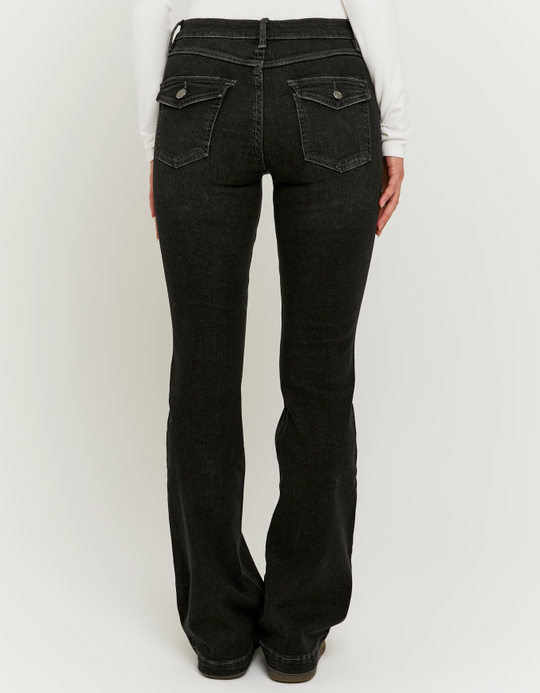 TALLY WEiJL, Jean Bootcut Noir Taille Mi-Haute for Women