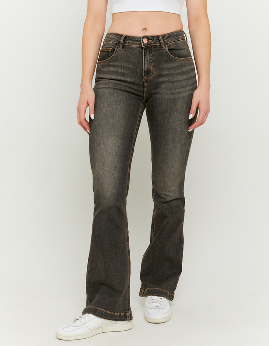 TALLY WEiJL, Jean Bootcut Noir Taille Mi-Haute for Women