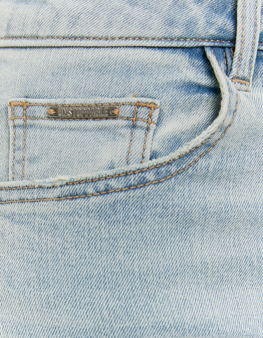 TALLY WEiJL, Light Blue Mid Waist Bootcut Jeans for Women