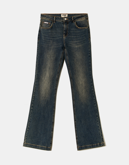 TALLY WEiJL, Blaue Mid Waist Bootcut Jeans for Women