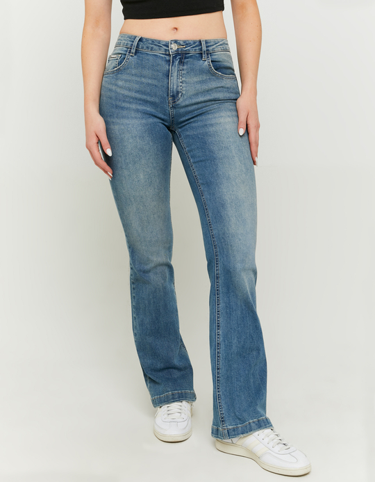 TALLY WEiJL, Blaue Mid Waist Bootcut Jeans for Women