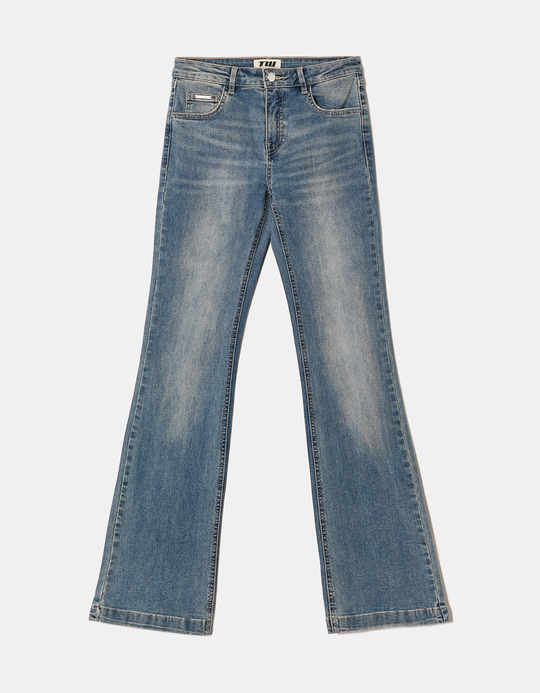 TALLY WEiJL, Blaue Mid Waist Bootcut Jeans for Women