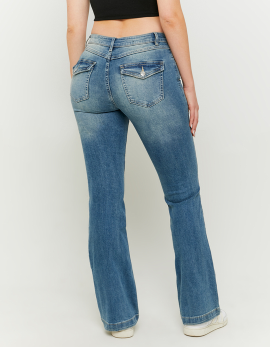 TALLY WEiJL, Blaue Mid Waist Bootcut Jeans for Women