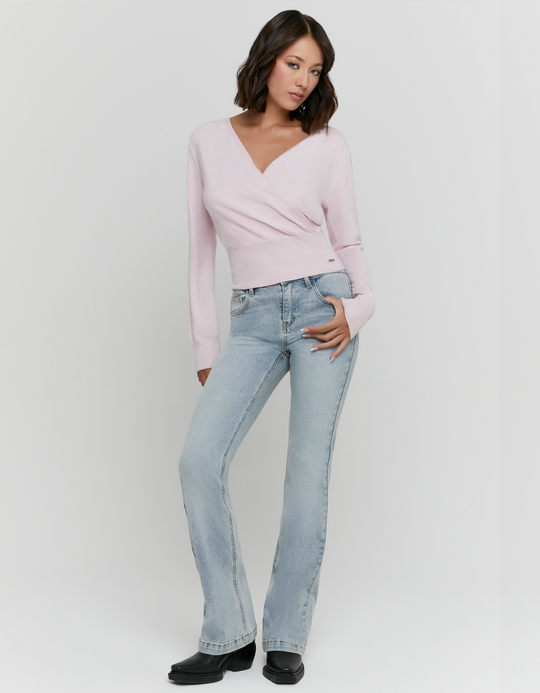 TALLY WEiJL, Blue Mid Waist Bootcut Jeans for Women