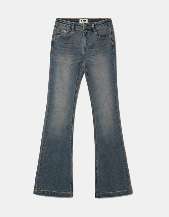 TALLY WEiJL, Jeans Bootcut Blu a Vita Media for Women