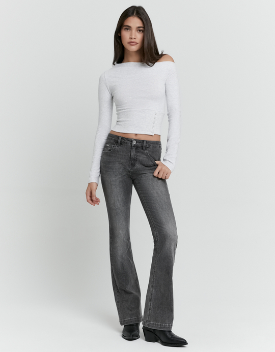 TALLY WEiJL, Grey Bootcut Jeans for Women