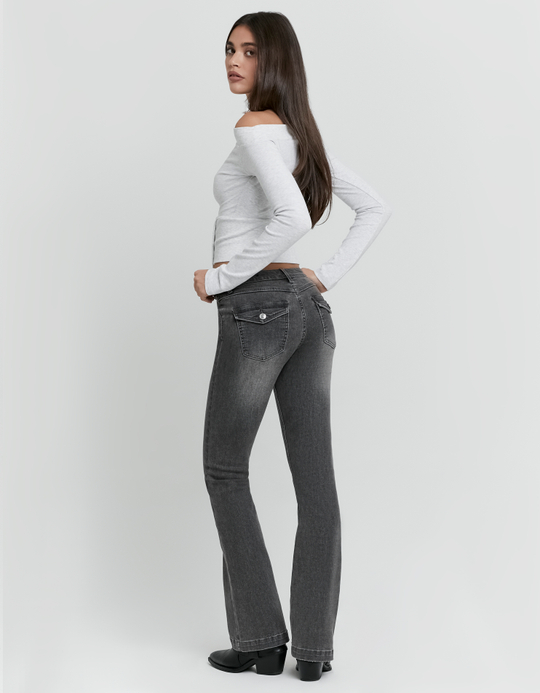 TALLY WEiJL, Grey Bootcut Jeans for Women