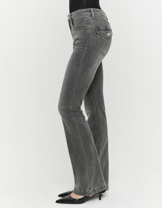 TALLY WEiJL, Jean Bootcut Gris for Women