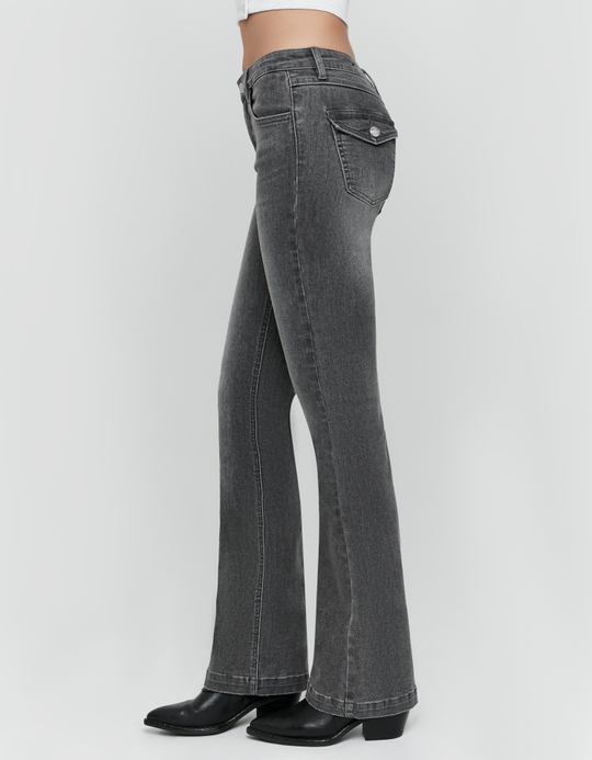 TALLY WEiJL, Grey Bootcut Jeans for Women