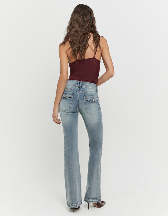 TALLY WEiJL, Jean Taille Mi-Haute Bootcut Bleu for Women