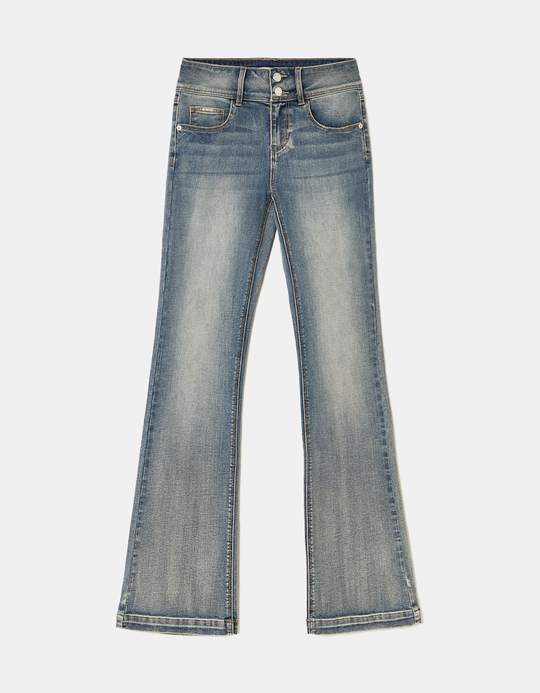 TALLY WEiJL, Blue Mid-Waist Bootcut Jeans for Women
