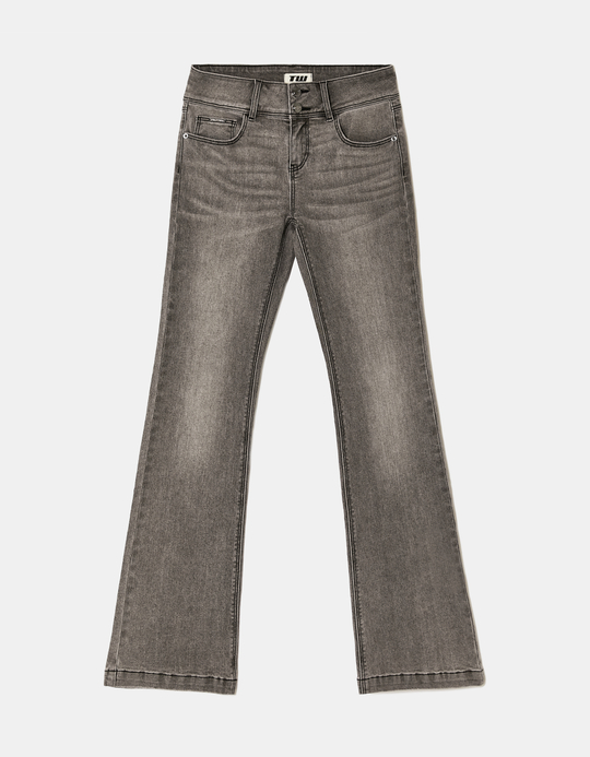 TALLY WEiJL, Grey Mid-Waist Bootcut Jeans for Women