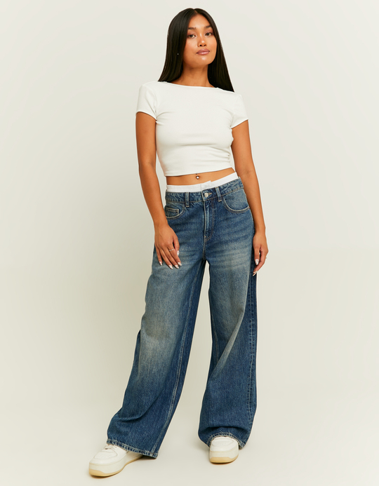 TALLY WEiJL, Loose Baggy Jeans with Boxer Detail for Women