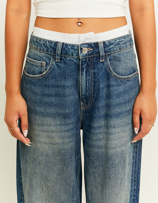 TALLY WEiJL, Loose Baggy Jeans with Boxer Detail for Women