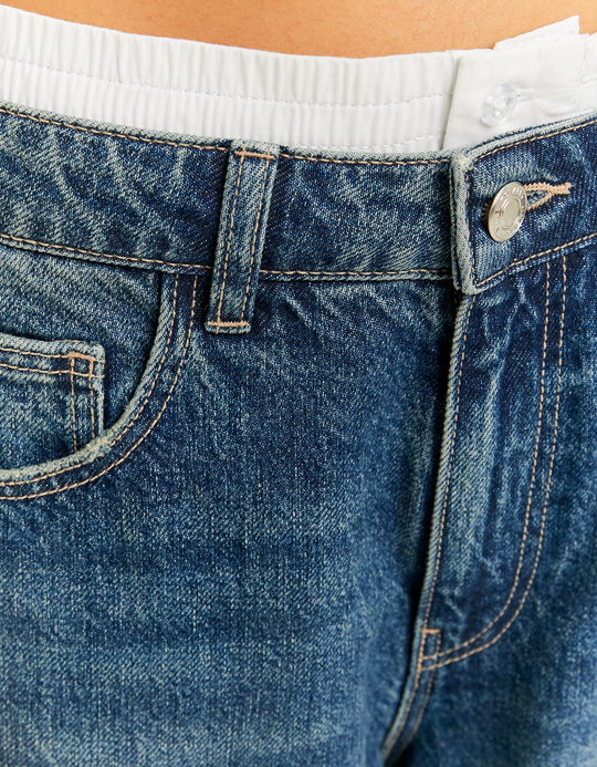 TALLY WEiJL, Loose Baggy Jeans with Boxer Detail for Women