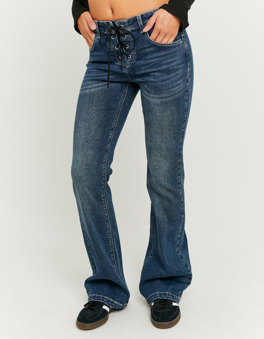 TALLY WEiJL, Blue Low Waist Bootcut Jeans for Women