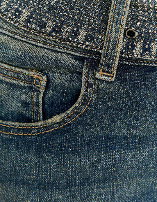 TALLY WEiJL, Jeans Bleu Bootcut Taille Basse avec Ceinture for Women