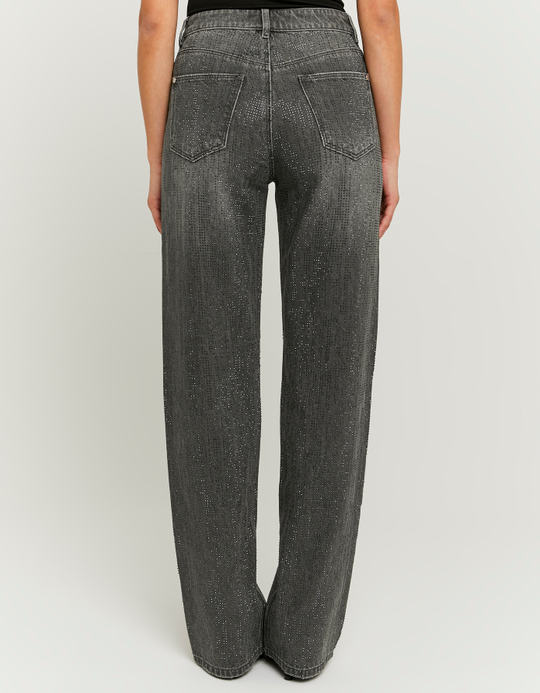 TALLY WEiJL, Grey High Waist Straight Leg Jeans for Women