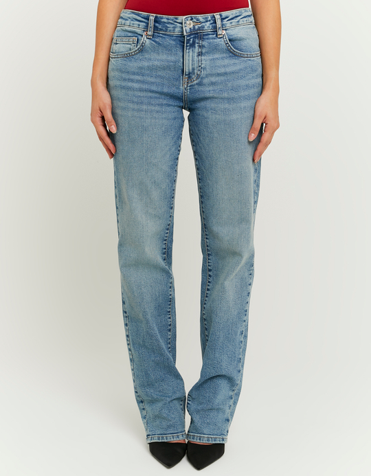 TALLY WEiJL, Blue Mid Waist Slim Jeans for Women
