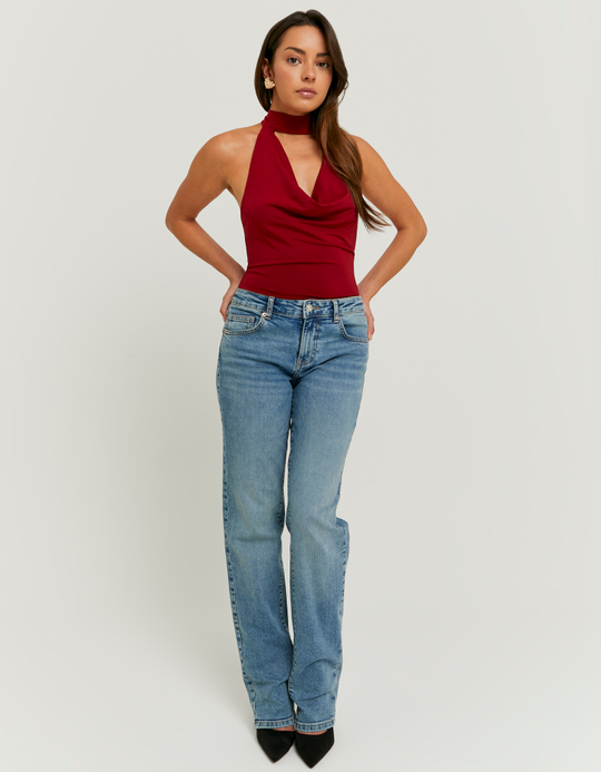TALLY WEiJL, Blue Mid Waist Slim Jeans for Women