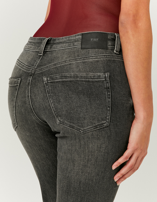 TALLY WEiJL, Grey Mid Waist Slim Jeans for Women