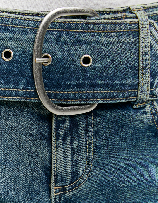 TALLY WEiJL, Jeans Bootcut Blu a Vita Media con Cintura for Women