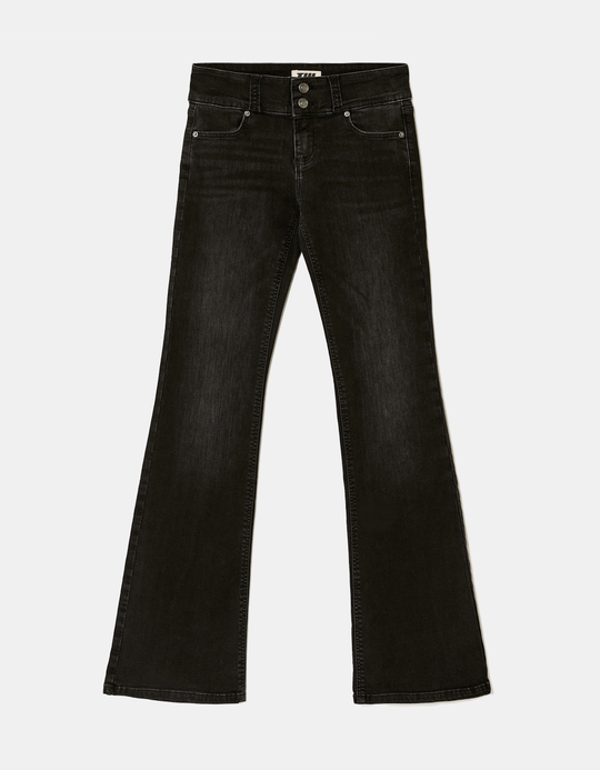 TALLY WEiJL, Jeans Bootcut Taille Basse Noir for Women
