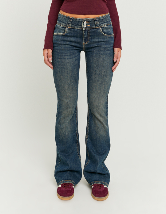 TALLY WEiJL, Blue Low Waist Bootcut Jeans for Women