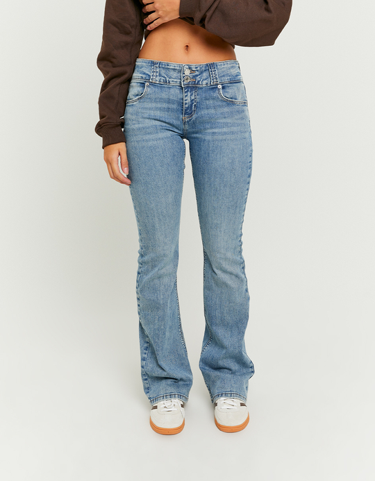 TALLY WEiJL, Blaue Low-Waist Bootcut-Jeans for Women